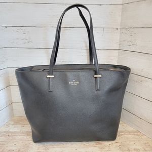 Kate Spade black saffiano leather tote handbag